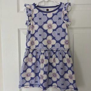 Tea Collection Purple/White Dress Size 4